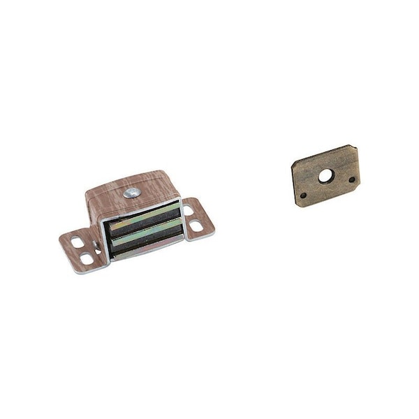 Amerock Amerock 1 in. W X 2-3/16 in. D Wood Grain Aluminum Magnetic Catch BP9798AW - main